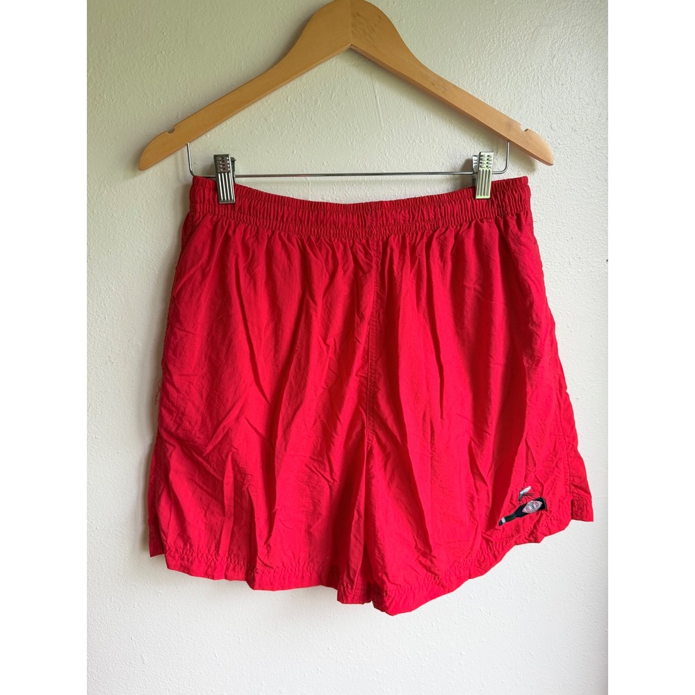 Tabasco Swimwear Mens Red Nylon Board Shorts Swim Trunks Size L 36-38 Novelty